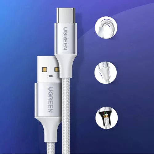 Ugreen US288 60130 USB-A / USB-C QC 3.0 3A 0.5m kábel - fehér-6957303861309 6 kép