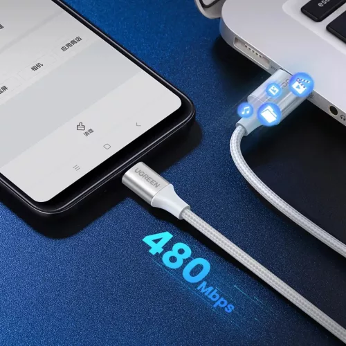 Ugreen US288 60131 USB-A / USB-C QC 3.0 3A 1m kábel - fehér-6957303861316 5 kép