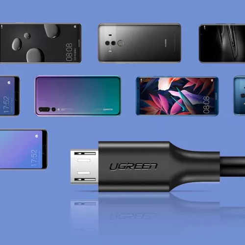 UGREEN USB-Micro USB kábel, QC 3.0, 2.4A, 2m (fekete)-6957303861385 2 kép