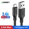 UGREEN USB-Micro USB kábel, QC 3.0, 2.4A, 1.5m (fehér)-6957303861422 2 kép