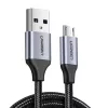 Micro USB kábel USB-Micro USB, QC 3.0, 2.4A, 1m (fekete)-6957303861460 1 kép