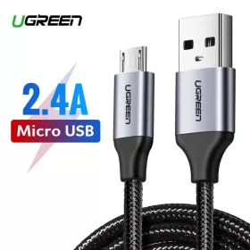 Micro USB kábel USB-Micro USB, QC 3.0, 2.4A, 1m (fekete)-6957303861460 2 kép