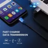 Micro USB kábel USB-Micro USB, QC 3.0, 2.4A, 1m (fekete)-6957303861460 3 kép