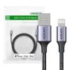 UGREEN US199 Lightning - USB kábel, 2,4A, 1 m (fekete)-6957303861569 1 kép