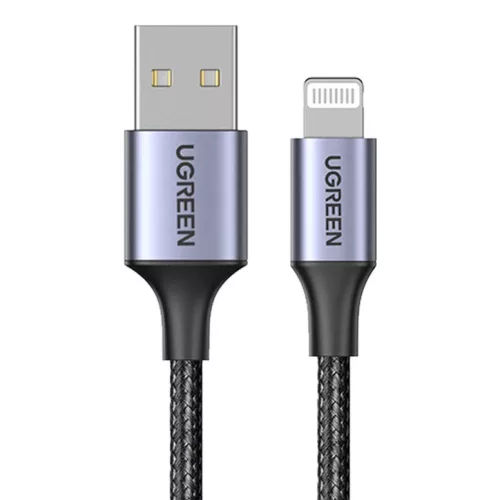 UGREEN US199 Lightning - USB kábel, 2,4A, 1 m (fekete)-6957303861569 3 kép