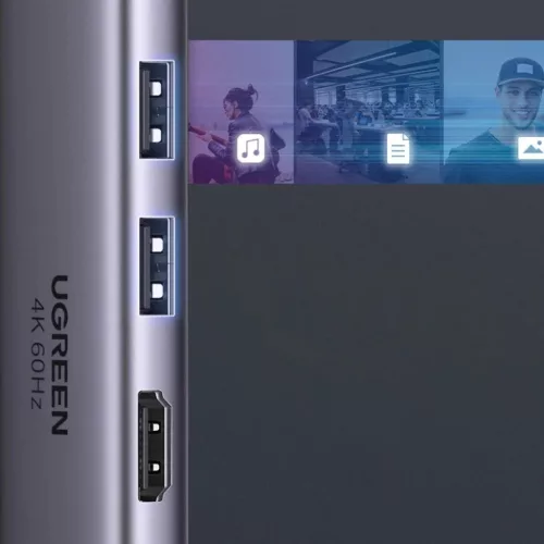 Ugreen multi-funkciós HUB USB Type C - 2x USB 3.2 Gen 1 / HDMI 4K 60H-6957303863846 8 kép