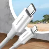 Ugreen US264 60518 USB-C / USB-C PD QC AFC kábel 1m - fehér-6957303865185 2 kép