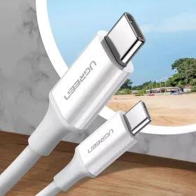 Ugreen US264 60518 USB-C / USB-C PD QC AFC kábel 1m - fehér-6957303865185 2 kép