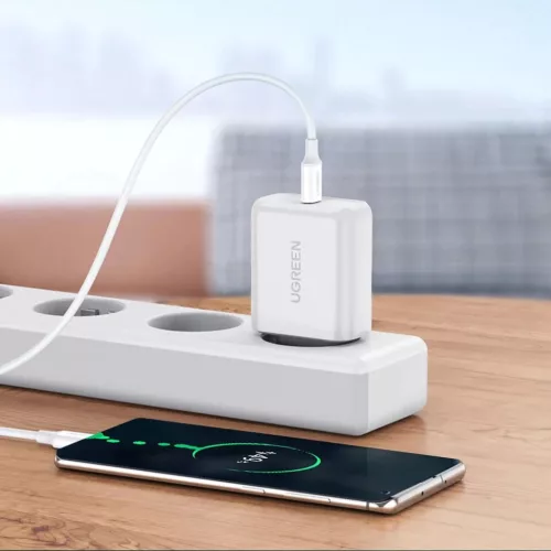 Ugreen US264 60518 USB-C / USB-C PD QC AFC kábel 1m - fehér-6957303865185 4 kép