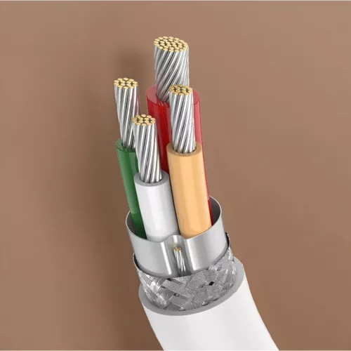 Ugreen US264 60518 USB-C / USB-C PD QC AFC kábel 1m - fehér-6957303865185 7 kép