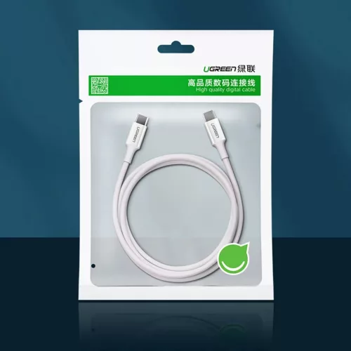 Ugreen US264 60518 USB-C / USB-C PD QC AFC kábel 1m - fehér-6957303865185 10 kép