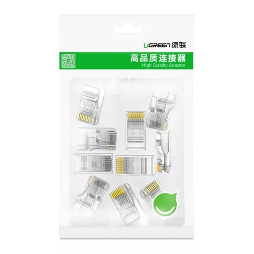 Ugreen 100x RJ45 csatlakozó fej 8P8C CAT 6 átlátszó-6957303865581 7 kép
