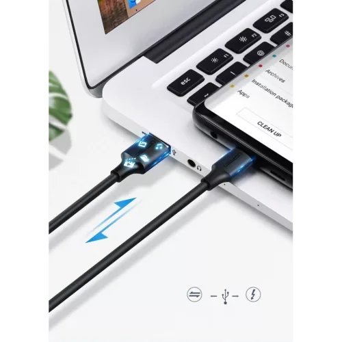 Ugreen USB/ USB Type-C kábel 3A kábel 3m fekete-6957303868261 4 kép