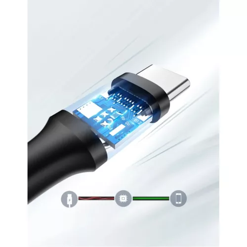 Ugreen USB/ USB Type-C kábel 3A kábel 3m fekete-6957303868261 6 kép