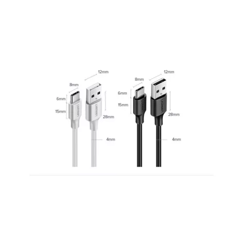 Ugreen USB/ USB Type-C kábel 3A kábel 3m fekete-6957303868261 10 kép