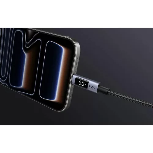 L530 USB-C kábel 240W 480Mbps 3m Szürke-6941876268689 3 kép