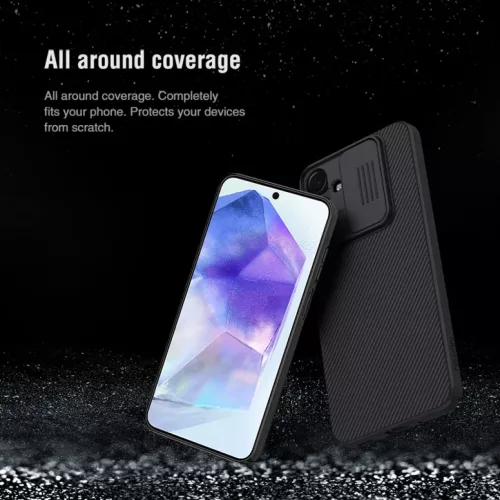  Samsung Galaxy A16 4G/5G Fekete Nillkin CamShield Kemény Tok-6902048287907 5 kép