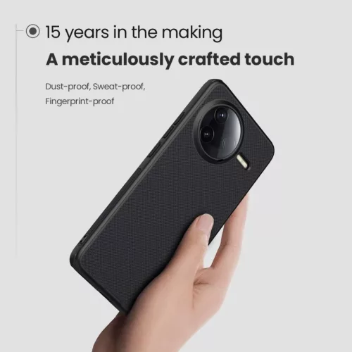 Nillkin Super Frosted PRO hátlap tok Xiaomi Poco F7 Pro-hoz, fekete-6902048291850 3 kép