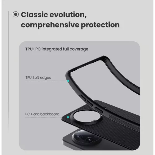 Nillkin Super Frosted PRO hátlap tok Xiaomi Poco F7 Pro-hoz, fekete-6902048291850 4 kép
