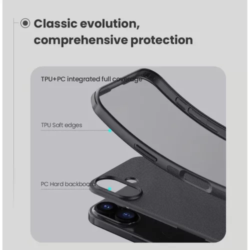  Apple iPhone 17 Fekete Nillkin Super Frosted PRO hátlapi tok-6902048303621 4 kép