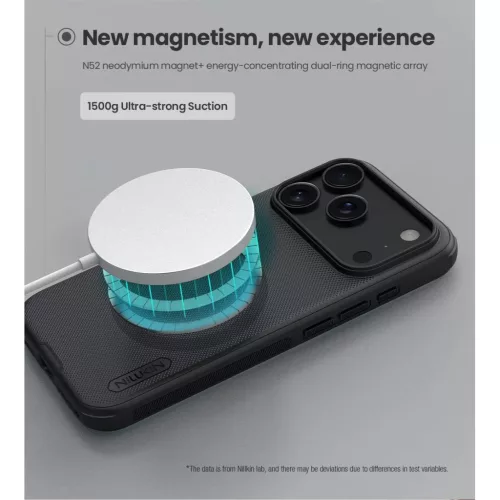  Apple iPhone 17 Pro Fekete Nillkin Super Frosted PRO Mágneses Hátla-6902048303744 3 kép