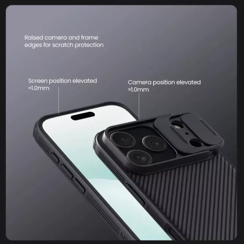  Apple iPhone 17 Pro Fekete Nillkin CamShield PRO tok-6902048303829 4 kép