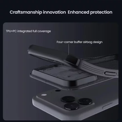 Apple iPhone 17 Pro Max átlátszó fekete Nillkin CamShield PRO tok-6902048303850 3 kép