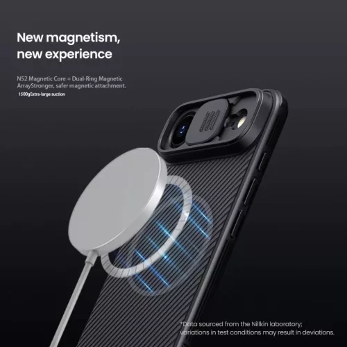 iPhone 17 Air Fekete Nillkin CamShield PRO Mágneses Kemény tok magsa-6902048303881 3 kép