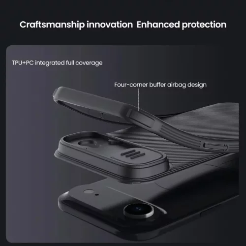 iPhone 17 Air Fekete Nillkin CamShield PRO Mágneses Kemény tok magsa-6902048303881 6 kép