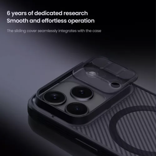 Apple iPhone 17 Pro Átlátszó Fekete Nillkin CamShield PRO Mágneses-6902048303911 4 kép