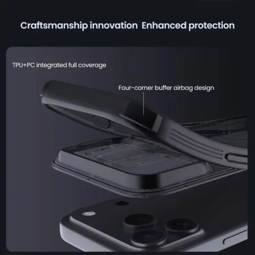 Apple iPhone 17 Pro Átlátszó Fekete Nillkin CamShield PRO Mágneses-6902048303911 6 kép