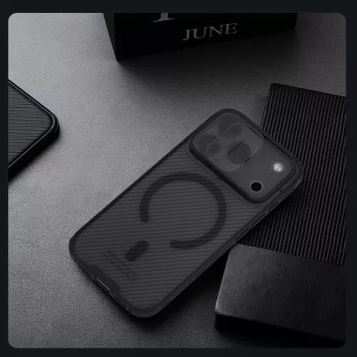 Apple iPhone 17 Pro Átlátszó Fekete Nillkin CamShield PRO Mágneses-6902048303911 9 kép