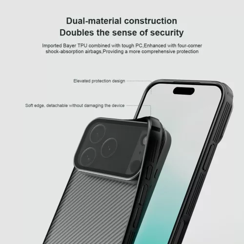  Apple iPhone 17 Pro Max Transparent Black Nillkin CamShield Prop tok-6902048304123 5 kép