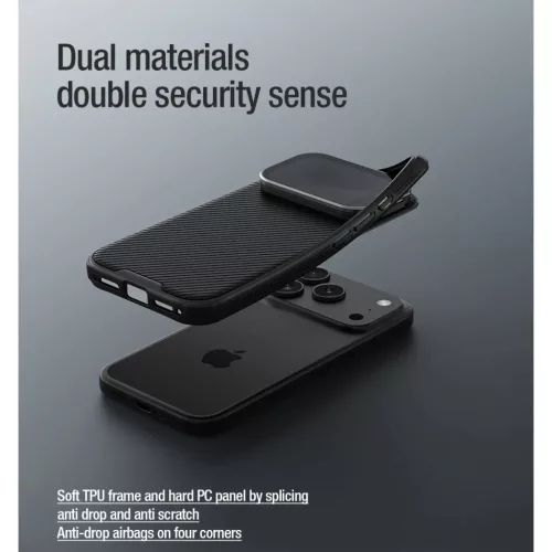  Apple iPhone 17 Pro Fekete Nillkin CamShield Pro Mágneses tok-6902048304154 8 kép