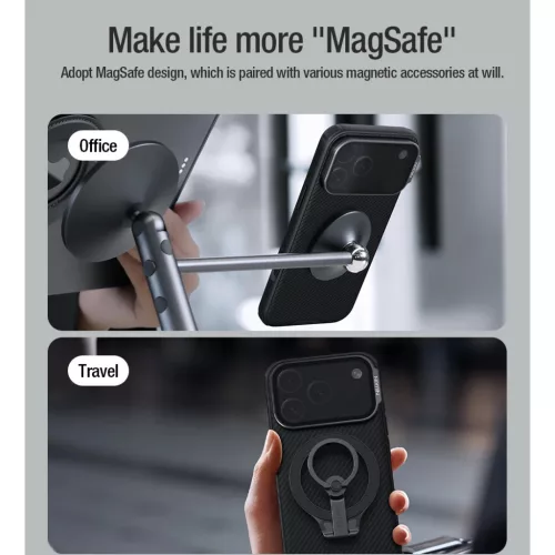 Apple iPhone 17 Pro Max Fekete Nillkin CamShield Prop Mágneses tok ma-6902048304178 3 kép