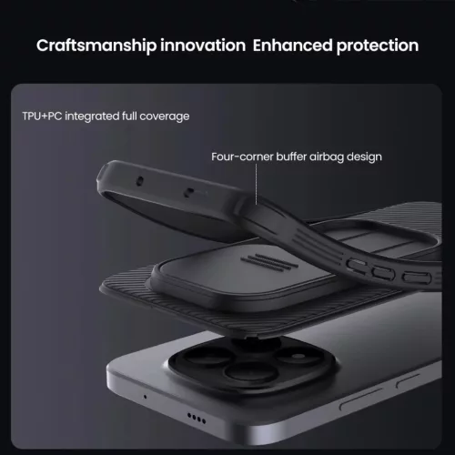  Xiaomi Redmi Note 15 Pro+ 5G fekete Nillkin CamShield PRO Hard tok-6902048306011 5 kép