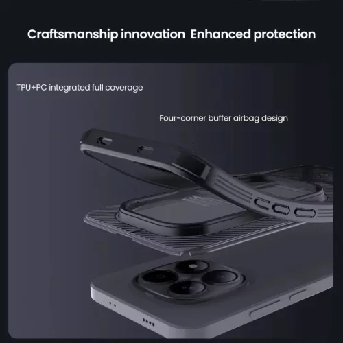  Xiaomi Redmi Note 15 Pro+ Plus 5G átlátszó fekete Nillkin CamShiel-6902048306028 5 kép
