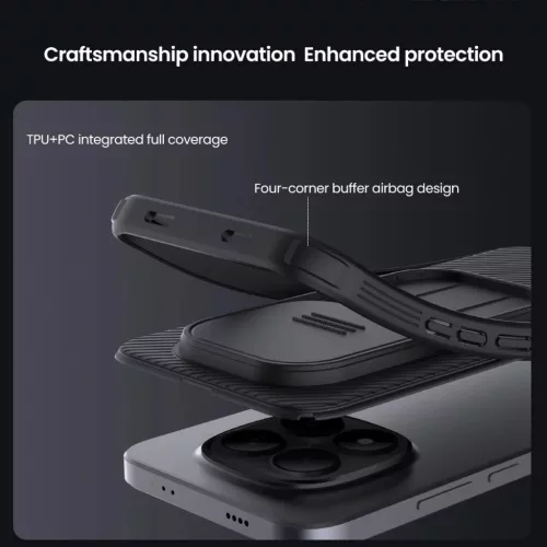  Xiaomi Redmi Note 15 Pro 5G fekete Nillkin CamShield PRO kemény tok-6902048306097 5 kép