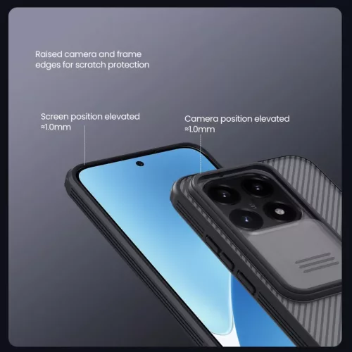  Xiaomi 15T átlátszó fekete Nillkin CamShield PRO fliptok-6902048307186 4 kép