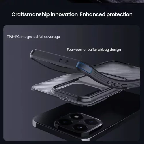  Xiaomi 15T átlátszó fekete Nillkin CamShield PRO fliptok-6902048307186 5 kép
