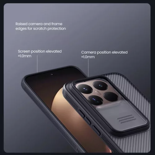  Xiaomi 15T Pro átlátszó fekete Nillkin CamShield PRO kemény tok-6902048307209 4 kép