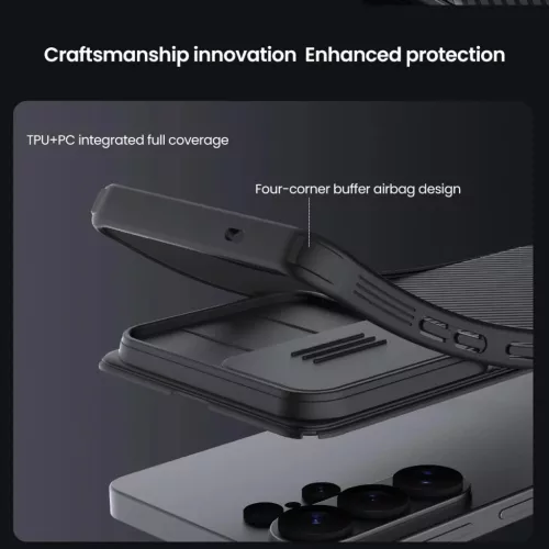  Samsung Galaxy S26 Ultra fekete Nillkin CamShield PRO Hard tok-6902048307445 5 kép