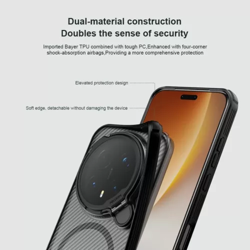 Nillkin CamShield Prop mágneses tok Honor Magic8 Pro fekete tok-6902048307681 6 kép