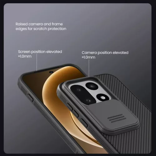  OnePlus 15 Fekete Nillkin CamShield PRO kemény tok-6902048307780 4 kép