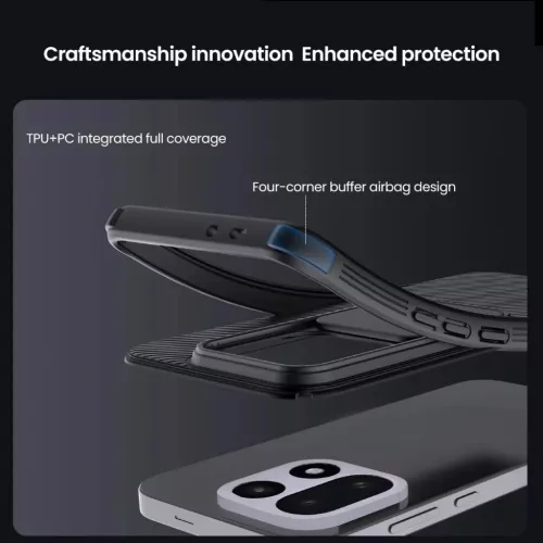  OnePlus 15 Fekete Nillkin CamShield PRO kemény tok-6902048307780 5 kép