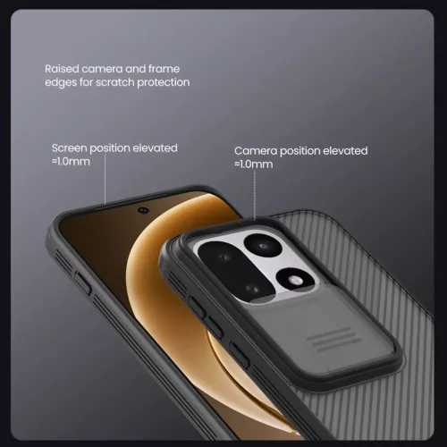 Nillkin CamShield PRO Hard tok OnePlus 15 Transparent Black-6902048307797 4 kép