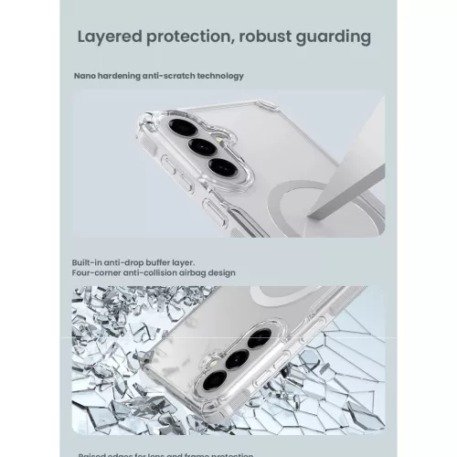 Nillkin Nature TPU PRO Mágneses tok Samsung Galaxy A57 átlátszó-6902048309258 6 kép