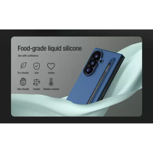 Samsung Galaxy Z Fold 8 Ultrakék Nillkin Flex Pure Fold tolltartós t-6902048313002 5 kép