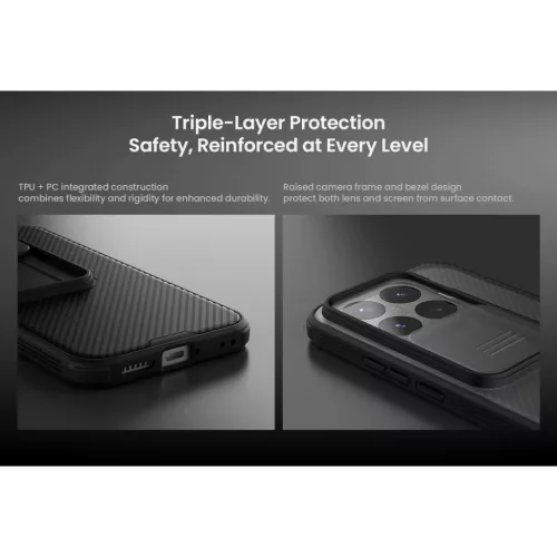 Xiaomi 17T Nillkin CamShield PRO átlátszó fekete tok-6902048313224 5 kép