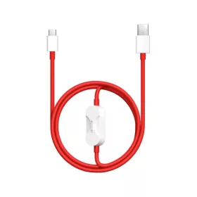 OnePlus SUPERVOOC 2in1 Töltő és Adatkábel 8A 1,2m Piros